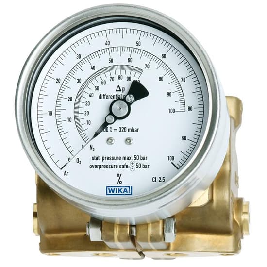WIKA Differential Pressure Gauge, Model 712.15.100, 732.15.100